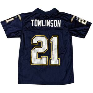 LaDainian Tomlinson #21 Reebok San Diego Chargers Blue Jersey Youth Small NFL